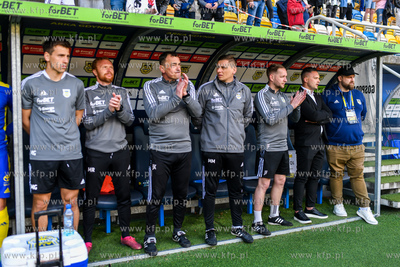 Fortuna 1. Liga Arka Gdynia - Ruch Chorzów n/z Sztab...