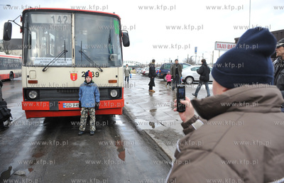 Pozegnanie z autobusem miejskim Ikarus w Gdansku. Przez...