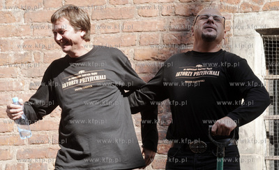 Gdansk. Dlugi Targ. Happening pt Aktorzy Przyjechali...