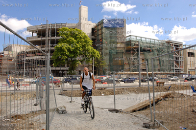 Gdansk Wrzeszcz. Budowa Galerii Baltyckiej na rogu...