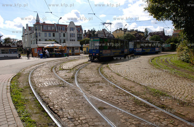 Gdansk Oliwa. Okolice petli tramwajowej na al. Grunwaldzkiej,...