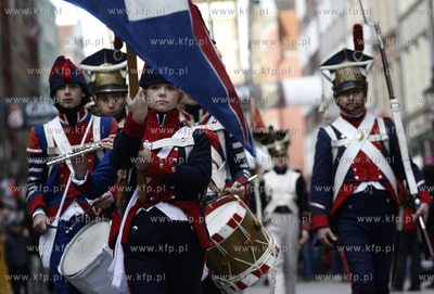 Gdansk.Ul. Dluga inscenizacja wjazdu Napoleona i jego...