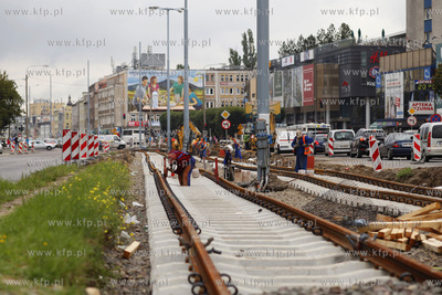 Gdansk Wrzeszcz. Remont torowiska na ul Grunwaldzkiej.28.07.2011fot....