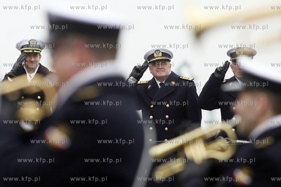 Gdynia. ORP Blyskawica. Wizyta ambasadora Stanow Zjednoczonych...