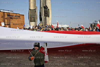 Gdańsk. Plac Solidarności. Wiec poparcia dla Lecha...