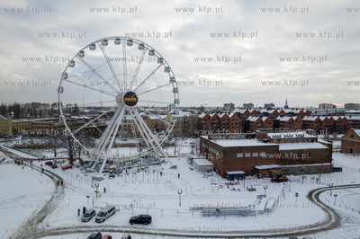 Zima w Gdańsku. Nowe koło widokowe Amber Sky. 12.01.2026...