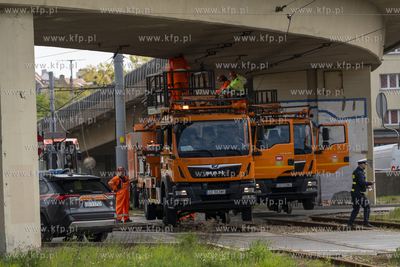Gdańsk. Zerwana tramwajowa linia trakcyjna na wysokości...