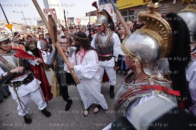 Wielki Piatek. Misterium Meki Panskiej na ulicach Gdanska....