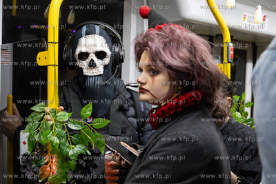 Gdńsk. Halloweenowy tramwaj. 31.10.2024 / fot. Anna...