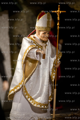 Gdansk. Tradycyjna szopka bozonarodzeniowa w Kosciele...