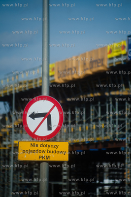 Gdansk. Budowa wiaduktu na ul. Slowackiego, bedacego...