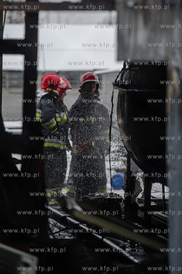 Gdansk. Ujescisko. Ugaszony przez Straz Pozarna pozar...
