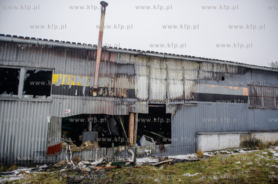 Gdansk. Ujescisko. Ugaszony przez Straz Pozarna pozar...