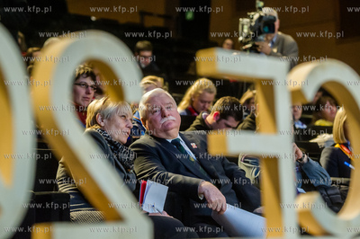 Gdansk. Europejskie Centrum Solidarnosci. Wystapienie...