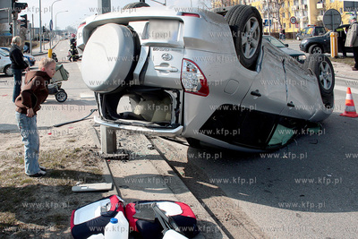 Wejherowo. Groznie wygladajacy wypadek drogowy na drodze...