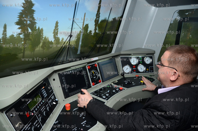 Gdynia. Prezentacja symulatora lokomotywy SIMTRAQ....