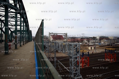 Gdansk. Budowa Trasy Slowackiego. Odcinek od wiaduktu...