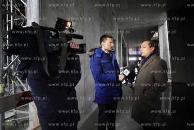 Gdansk. Uroczystość zawieszenia wiechy na budowanym...