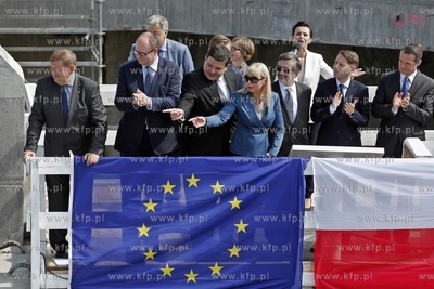 Gdansk. Symboliczne uruchomienie maszyny TBM Damroka,...