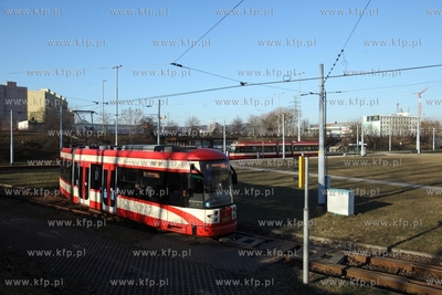 Pętla tramwajowa na gdańskiej Zaspie.
17.02.2015
fot....