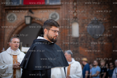 Gdańsk. Centralna procesja Bożego Ciała. Nz. o....