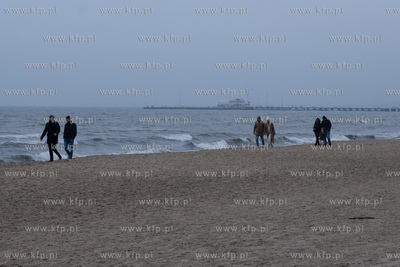 Sopot, plaża.  11.02.2024 / fot. Anna Rezulak / KFP