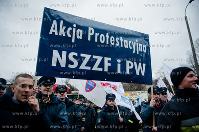 Gdansk. Pikieta Federacji Zwiazkow Zawodowych Sluzb...