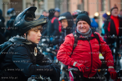 Gdansk. Dlugi Targ. Zimowy Przejazd Rowerowy, zorganizowany...
