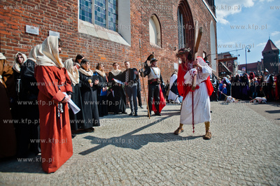 Wielki Piatek. Misterium Meki Panskiej na ulicach Gdanska....