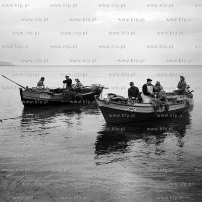 Rybacy w Sopocie. 1962 0005014z_1968 Fot. Zbigniew...