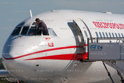 Gdansk, Rebiechowo. Nz. Tupolev Tu-154M Specjalny Pulk...