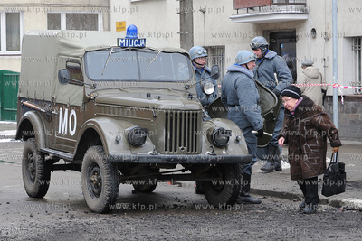 Plan zdjeciowy filmu o masakrze robotnikow na Wybrzezu...