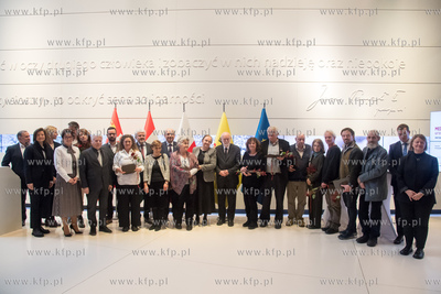 Gdańsk, Europejskie Centrum Solidarności ECS. Wręczenie...