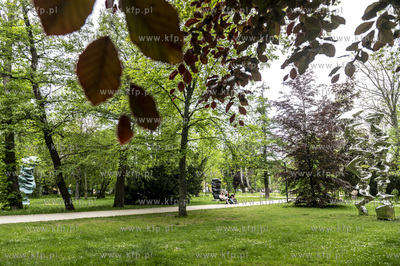 Sopot. Park Północny. Ogromne rzeźby Tony'ego Cragga,...