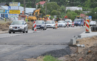 Lezno woj. Pomorskie. Remont drogi krajowej nr 7 pomiedzy...