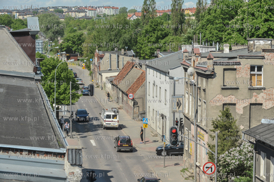 Gdańsk Orunia. Widok z dachu domu na ul. Podmiejskiej...