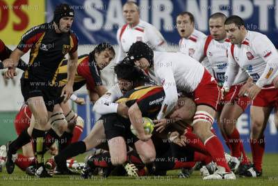 Gdansk. Stadion przy ul. Traugutta. Mecz rugby dywizji...