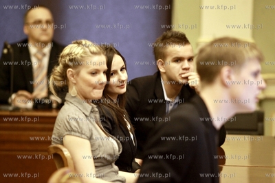 Gdansk. Pierwsze posiedzenie Mlodzieżowej Rady Miasta,...