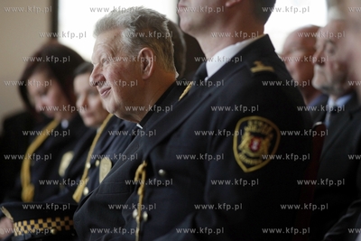 Gdansk. Ratusz Glownomiejski. Swieto Strazy Miejskiej....