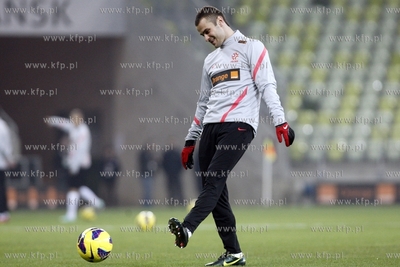 Gdansk. PGE Arena.  Trening reprezentacji Polski w...