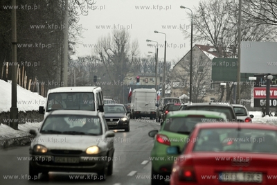 Gdansk. Trakt sw. Wojciecha. Protest kierowcow samochodow...