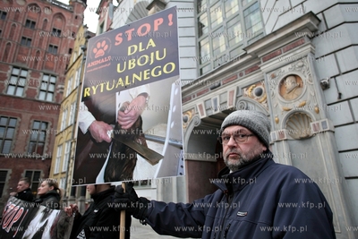 Demonstracja dzialaczy Towarzystwa Opieki nad Zwierzetami...