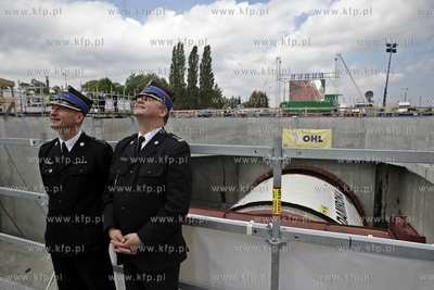 Gdansk. Symboliczne uruchomienie maszyny TBM Damroka,...