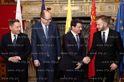 Wizyta premiera Francji  Manuela Vallsa w Gdańsku....