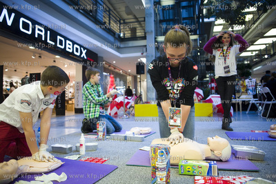 25. Finał WOŚP w C.H. Manhattan. Nz. pokaz pierwszej...