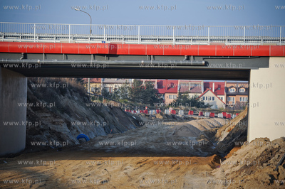 Gdansk. Budowa wezla drogowego Karczemki i trasy WZ....