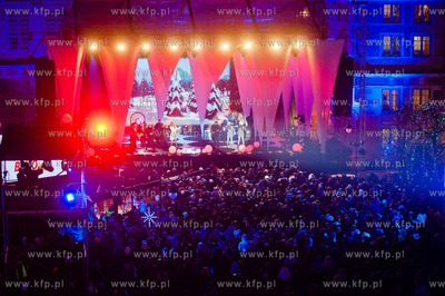 Gdansk. Dlugi Targ. Swiateczny koncert Cala Polska...
