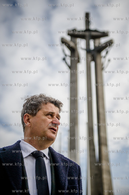 Gdansk. Plac Solidarnosci. Konferencja Janusza Palikota,...