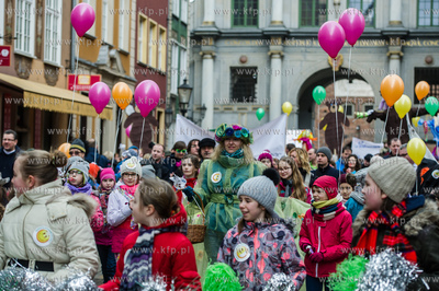 Gdansk. Wspolny przemarsz pod haslem Radoscia powitaj...