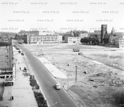 Gdnsk ul. Rajska, w glebi ul. Heweliusza. 1960 0004340z...